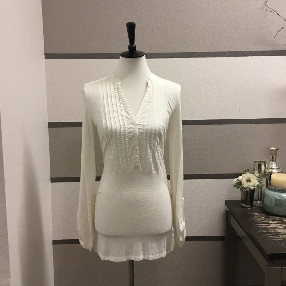 Next Pleated Button-Up Blouse